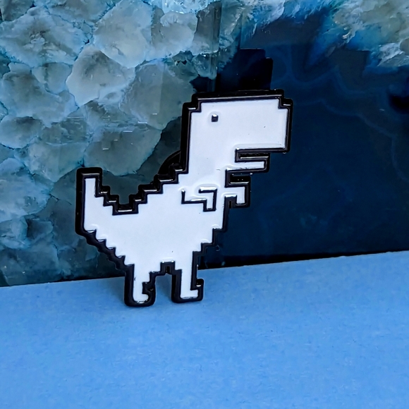 Pixel Dinosaur Pin - Picture 1 of 2